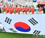 [ST포토] 경기 준비하는 대한민국 여자축구대표팀