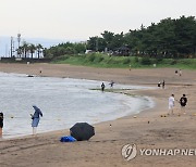 한산한 제주 바닷가