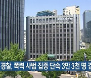 경찰, 폭력 사범 집중 단속 3만 3천 명 검거