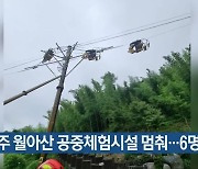 진주 월아산 공중체험시설 멈춰…6명 구조