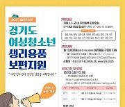 경기도, 여성청소년 생리용품 구입비 지급…월 1만3천원