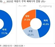 "하반기 집값 상승" 10.1%→31.9%…절반은 여전히 "하락" 전망