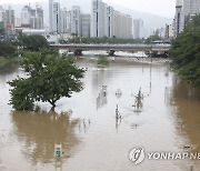 부산에 장대비