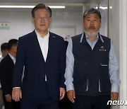 이재명 대표 '한국노총 위원장과 함께'