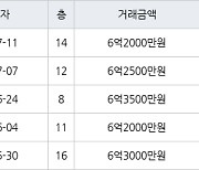 고양 식사동 위시티블루밍3단지 123㎡ 6억2500만원에 거래