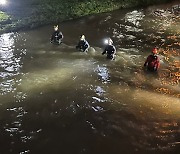 부산 학장천서 불어난 하천 물에 휩쓸린 60대 여성 실종