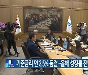 기준금리 연 3.5% 동결…올해 성장률 전망 1.4% 유지