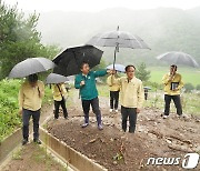 남성현 산림청장, 충남 청양군 수해 복구사업지 현장 점검