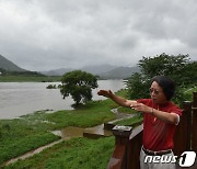 섬진강 곡성군 금곡교 홍수 경보 발령…"하천 범람 우려 등 피해 대비"