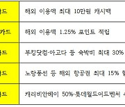 "휴가철 특수 잡자" 카드사 혜택 봇물