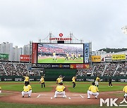 시구하는 롯데 미스터 올스타 레전드 [MK포토]