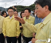 침수 피해 마을 찾은 박광온 원내대표