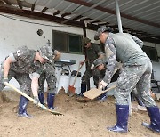 황금독수리여단, 영주 수해복구작업 '구슬땀'