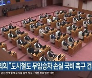 부산시의회 “도시철도 무임승차 손실 국비 촉구 건의”