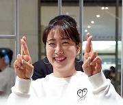 [Ms포토] 이은지 '작품과 똑같은 브이'