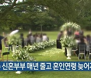 제주 신혼부부 매년 줄고 혼인연령 늦어져