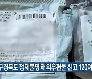 대구경북도 정체불명 해외우편물 신고 120여 건