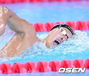 '하루에 개인기록 두 번 경신!' 김우민, 세계수영선수권 자유형 400m 최종 5위