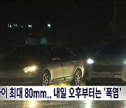 [전북날씨] 밤사이 최대 80mm..내일 오후부터는 '폭염'