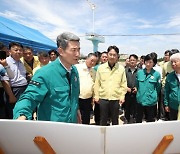 한화진 환경부장관 포항 방문 … 이강덕 시장, 형산강 홍수통제소 신설 적극 건의