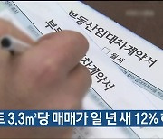 울산 아파트 3.3㎡당 매매가 일 년 새 12% 하락