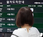 KTX 철로 무단진입 인명 사고… KTX 등 열차 지연