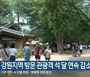 강원지역 방문 관광객 석 달 연속 감소세