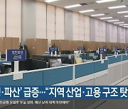 ‘회생·파산’ 급증…“지역 산업·고용 구조 탓”