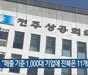 “매출 기준 1,000대 기업에 전북은 11개 뿐”