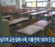 충남지역 교권 침해 사례, 이틀 만에 190여 건 접수