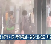 경남 18개 시군 폭염특보…밀양 36.6도 ‘최고기온’