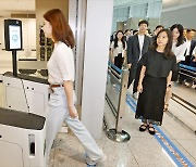 [포토] “여권 안 꺼내도 돼요”…인천공항 ‘안면인식’으로 출국