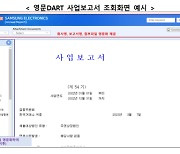 영문 DART 서비스 개선…31일 정식 가동