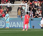 한국 여자축구 16강 가능성 꺾였다…모로코에 져 2연패