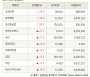 [fnRASSI]장마감, 거래소 상승 종목(조선내화 30.0% ↑)