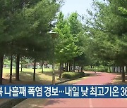 충북 나흘째 폭염 경보…내일 낮 최고기온 36도