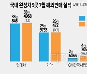 완성차 7월 완성차 내수 올들어 첫 `뒷걸음`