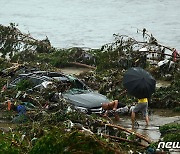 中 동부 향하는 6호 태풍 카눈…태풍 남색 경보 발령