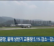 울산공항, 올해 상반기 교통량 5.1% 감소…감소 폭 2위