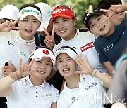 [Ms포토] 서어진-김희지-이제영-유효주-이소영 '우리는 하나'