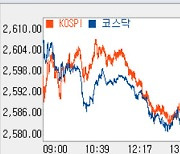 [코스피 마감]2차전지 매물 풀리며 나흘째 하락세…2600선 깨져