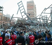 이란 테헤란서 신축 공사 건물 5채 연쇄 붕괴…최소 4명 사망