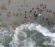 대전해수욕장 찾은 세계스카우트 대원