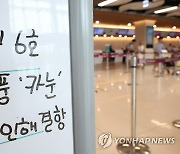 태풍 '카눈' 북상으로 항공기 결항