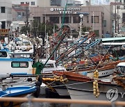 태풍 D-1, 통영 강구안 피항 선박