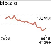 시총 40조 위태…'피크아웃' 우려에 발목잡힌 현대차