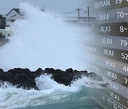 태풍 통과 제주…'항공·여객선' 끊겨 한때 고립