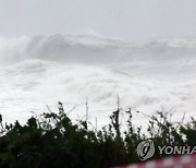 [태풍 카눈] 울산 일부 해안도로 월파로 통제