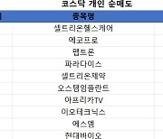 코스닥 주간 개인 순매도 1위 '셀트리온헬스케어'