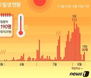 [그래픽]온열질환자 발생 현황(13일 기준)